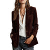 Women's Retro Suede Single-Breasted Blazer Spring Autumn Jacket Casual and Versatile Suede Jackets Women's Outerwear