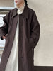 Women Coffee Brief Belted Big Size Long Trench Lapel Long Sleeve Windbreaker Tide Spring Autumn 1DJ3893