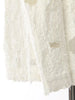 Beige Jacquard Perspective Big Size Elegant Blazer Women V-neck Long Sleeve Jacket Spring Autumn 1DH7169