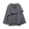 Mujer Cape Coat Women Scarf Collar Ponchos Women Shawl Long Sleeve Winter Woman Ponchos Cloak Knitted Cardigan for Women