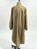 Women's Autumn Long Trench Coat Stand Collar Button Batwing Sleeves Side Slit Oversized Jacket Chic High Street Windproof Outfit