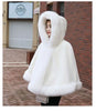 Black Fur Coat Women's Winter Shawl Cape Style Short Imitation Fox Fur Thick Hooded Windbreaker Female Warm Faux Fur Cloak