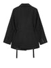 Black Bandage Buckle Causal Blazer Women Lapel Long Sleeve Loose Fit Jacket Tide Spring Autumn 30A2051