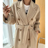 101801 Women Coat Winter Women's Jacket 10% Cashmere 90% Wool Classic Camel Wool Coat