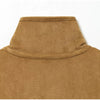 Chic Faux Suede & Fur Reversible Jacket For Women Lapel Single Breasted Pocket Coat Lady Winter Warm Outerwear