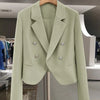 Blazer Women Coat Spring Office Lady Blazer Womens Casual Korean Short Temperament Suit Jacket Female Outerwear
