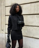 Women Retro Black Short Military Jacket Long Sleeve Stand Collar Slim Crop Jackets Lady Spring Street Outerwear