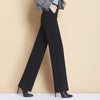 Thickened Woolen Wide-leg Autumn Winter Herringbone Makes It Look Slim Straight-leg Casual Pants Women