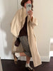 Women Oversized Stand Collar Trench Coat Loose Snap Button Full Sleeve Long Windbreaker Autumn Lady Casual Outfits
