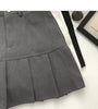 Y2K Vintage High Waist Pleated Skirt Women College Style Uniforms Safety Pants Mini Skirts Woman Korean Street Slim A-Line Skirt