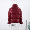 Stand Collar Layered Zipper Cotton Jacket Woman Loose Solid Color Long Sleeves Casual Coat Versatile Street Women's Warm Jackets