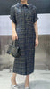 Pleated Dress for Women Single-Breasted Cardigan Jacket Versatile Loose Gold Lapel Long Pleated Skirt