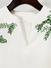 High Street Designer Suit Set Women's Loose Style Long Sleeve Beaded Blouse Tops Flare Pants
