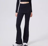 Fake Two High Waisted Slightly Flared Pants with Hip Covering Skirt for Women's Running, Dance Training, Pilates Sports Pants