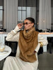 Black Faux Fur Collar Leather Jacket Elegant Lapel V-neck Waist Cinching Long-sleeved Short Coats Lady Winter Commute Coat