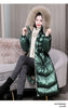 Winter Large Fur Collar Belt Thicken Down-cotton Jacket Women's Mid-length Coats Warm Slim Puffer Jacket Windbreaker Jacket