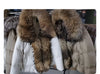 White Duck Down Jacket Winter Women Warm Loose Coat Natural Real Fox Fur Collar Thick Outerwear Parkas