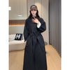Autumn Simple Style Korean Long Stand-up Collar White Trench Coat Women's Trench