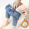Women's Fleece Warm Winter Jeans Thicken Elastic Skinny Pencil Pants Korean Slim Plush Thermal Leggings Trousers