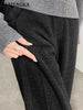 High Waist Autumn Winter Women Woolen Pants Elastic Waist Quality Trousers Straight Type Soft Warm Trousers
