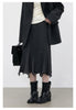 Women Woolen Blazer Coat Loose Casual Office Ladies Suit Jacket Striped Fish Tail Skirt Set Autumn Winter