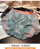 Women Lace Flowers Panties Sexy Hollow Temptation Silk Breathable Underwear Tummy Mid Waist Butt Lift Briefs Intimate Panty