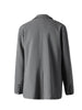 Gray 3 Piece Set Women's Lapel Blazer Short Vest High Waist Drawstring Wide Leg Pants Suit Autumn
