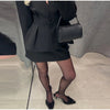 Deep V Stand Collar Peplum Blazer Long Sleeve Tailored Fitted Waist Flared Hem Spring Elegant Office Women Jacket