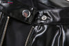 Zip Women Varsity Jacket Faux Leather Patchwork Cinched Waist Autumn Wild Street Hipster Uniform Crop Coat