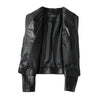 Autumn Winter Sheepskin Jacket Women Short Coat Slim Inclined Zipper Casual Tops Lady Small Outerwear Leather Blazer Coats