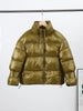 Stand Collar Layered Zipper Cotton Jacket Woman Loose Solid Color Long Sleeves Casual Coat Versatile Street Women's Warm Jackets