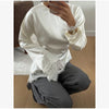 Back Sequin Star Long Pants Women Casual Contrast High Waist Loose Wide Leg Trousers Lady Spring Autumn Bottoms