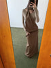 Wasteland Designer Long Dresses Women Winter Autumn Long Sleeve Maxi Dress Grey Khaki Knitted Dress Fall Clothes