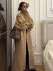 Elegant Minimal Trench Coat Sophisticated Office Commute Loose Long Maxi Overcoats Ladies Autumn Daily Street Fall Outerwear