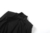 Elegant Shoulder Padded Dress Women Turtleneck Ruched Sexy Classic Office Commute Simple Peach Hip Slim Mini Bodycon