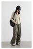 Women Pants Solid Loose Casual Outdoor Workwear Female Wide Leg Trousers Drawstring Windproof Spring Autumn