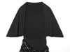 Women Backless Sequin Patchwork Maxi Dress Elegant Wide Sleeve Long Gowns Feminine Evening Party Daily Robes