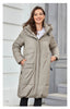 Women Winter Coat Long Thick Parkas Zip Up Warm Female Outwear Slant Pocket Drawstring Hem Women's Jackets 1107