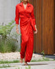 Casual Lapel V Neck Slim Long Dress For Women Spring Full Sleeve Solid Shirts Dress Elegant Lady Lace Up Split Party Dresses