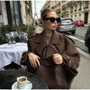 Elegant Shawl Collar Lace Up Long Woolen Coat Women Full Sleeve Belt Lapel Thick Overcoat Autumn Winter Lady Chic Outwear