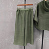 2 Pieces Sets For Women Beading Loose Shirts With Wide Leg Pants Female Elegant Clothing Spring Autumn 2DB2230