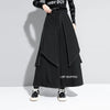 Korean Woman Pants Black Loose False Two-piece Wide Legs Pants Ladies Casual Streetwear Hurajuku Trousers Ladies