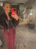 Women Loose Suede Jacket Long Sleeve Pockets Zipper Oversized Jacket Autumn Winter Lady High Street Outwear