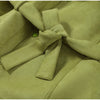 Autumn Women's Green Suede Short Jacket Loose Lapel Zipper Long Sleeve Bomber Coat Female Lady High Street Outwears