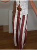 Colorful Striped Wide Leg Trousers Women Bohemian High Waist Multi-color Panelled Slim Straight Pants Lady Beachwear