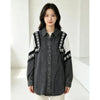 Single Breasted Jeans Shirts for Women Autumn Korean Style Loose Elegant Long-sleeved Shirts