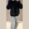 Street Women Jacket Urban Button V-neck Long Sleeve Patchwork Panelled Female Coat Spring Autumn Chic Lady Outwears
