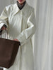 Women Coffee Brief Belted Big Size Long Trench Lapel Long Sleeve Windbreaker Tide Spring Autumn 1DJ3893