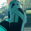Striped digital-printed high-waist hip-lifting fitness/yoga workout leggings for women