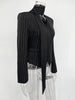 Striped Print V-neck Ribbon Suit Coat For Women Long Sleeve Buttons Office Lady Top Elegant Female Blazer Outwear